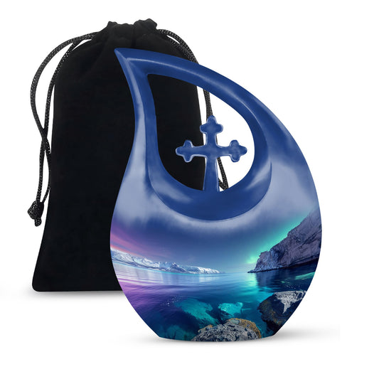 10-inch Aurora Borealis urn