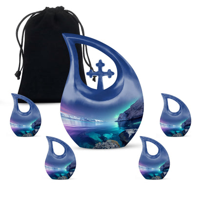 Personalized Galaxy Cremation Urn for Adult - 10-inch, 200 cu in - Yatskia