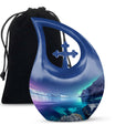 Aurora Borealis Remembrance Urn: Large Urn For Adult Human Ashes