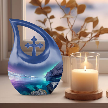 10-inch Aurora Borealis urn