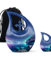 Aurora Borealis Remembrance Urn: Large Urn For Adult Human Ashes