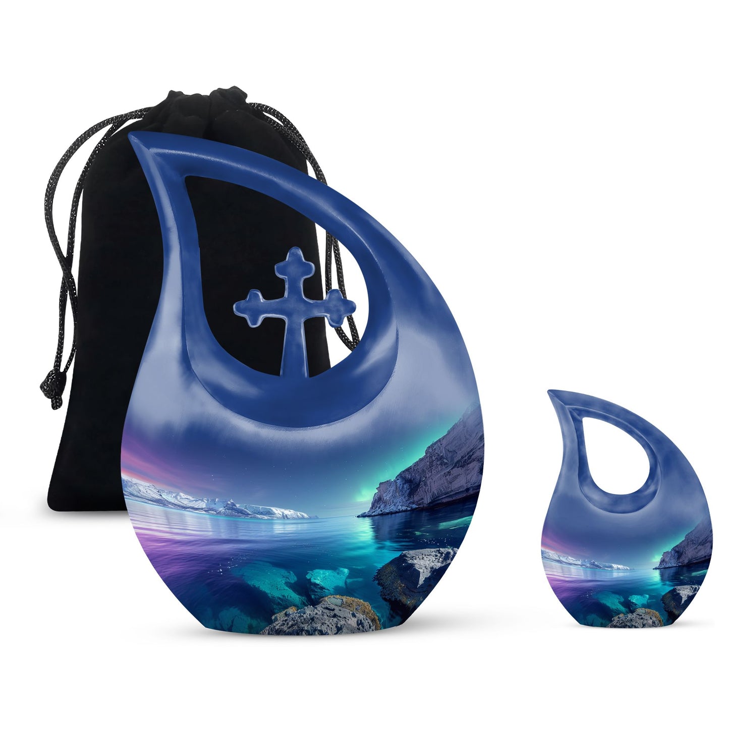 Personalized Galaxy Cremation Urn for Adult - 10-inch, 200 cu in - Yatskia