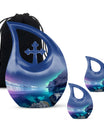 Aurora Borealis Remembrance Urn: Large Urn For Adult Human Ashes