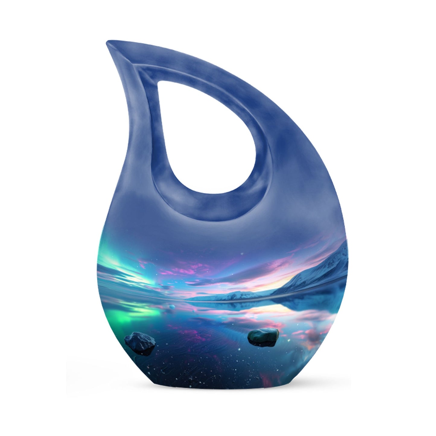  Aurora Borealis cross drop memorial urn