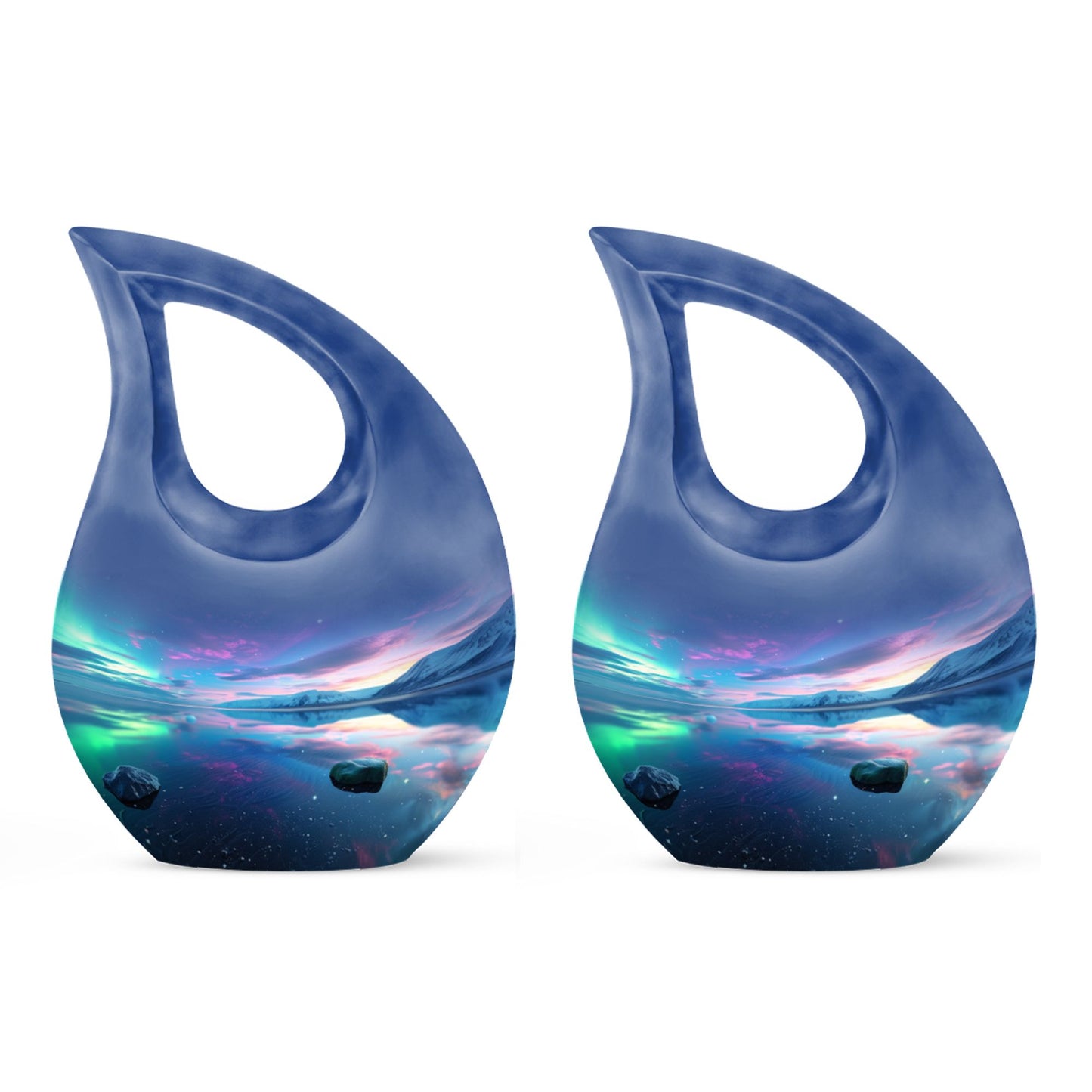  Aurora Borealis cross drop memorial urn