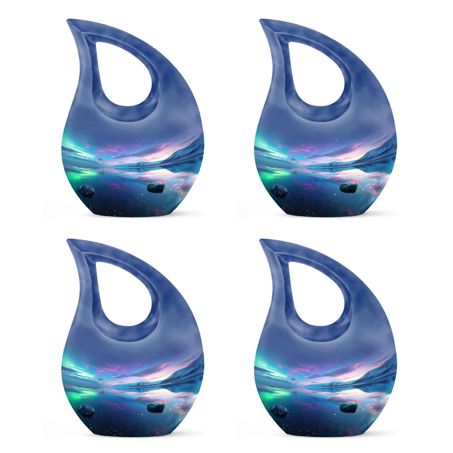  Aurora Borealis cross drop memorial urn