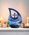  Aurora Borealis cross drop memorial urn