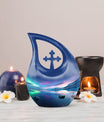  Aurora Borealis cross drop memorial urn
