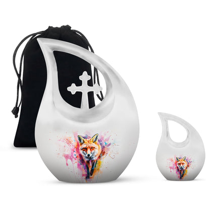 Fox Theme Large Urn With 1 Keepsake Urn