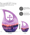 10-Inch Fox Themed Cross Drop Aluminium keepsake urn 