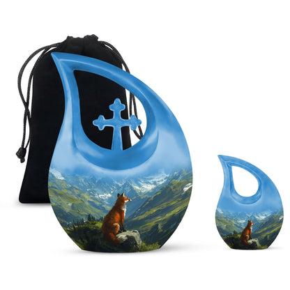 Personalized Fox Cremation Urn for Human Ashes - 10-inch, 200 cu in - Yatskia