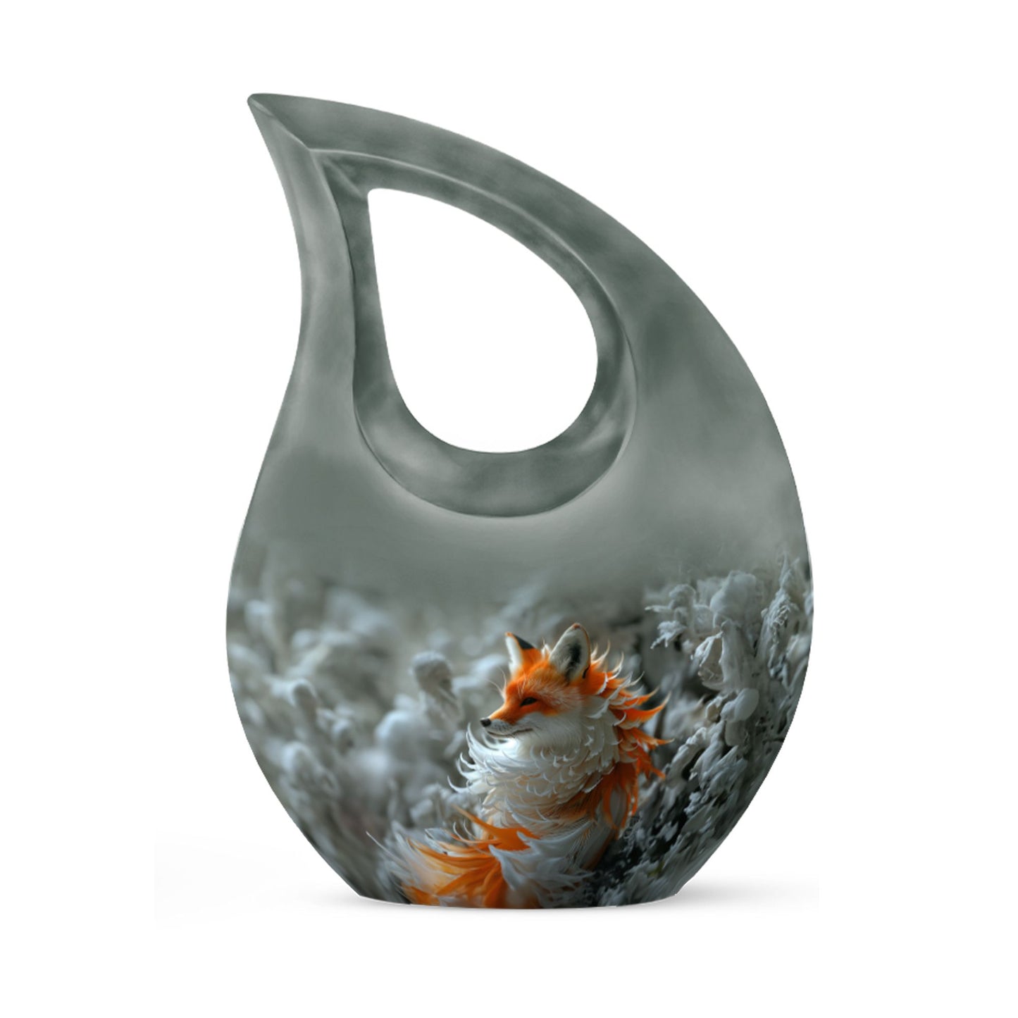 10-inch Fox theme Cross Drop Urn 