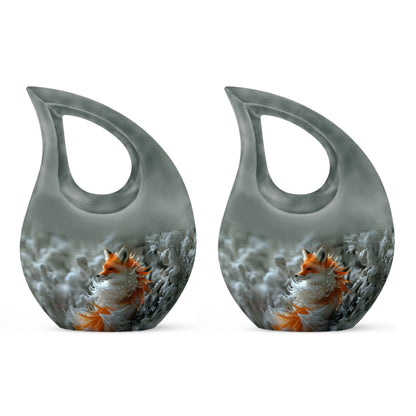 10-inch Fox theme Cross Drop Urn 