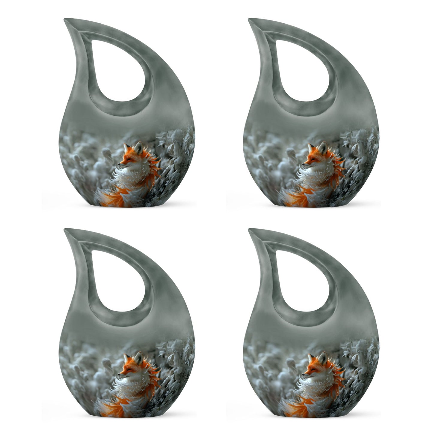 10-inch Fox theme Cross Drop Urn 
