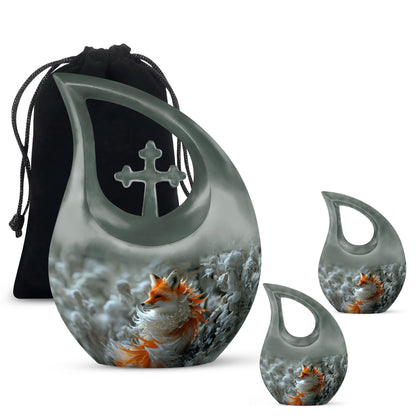 Personalized Fox Cremation Urn for Human Ashes - 10-inch, 200 cu in - Yatskia