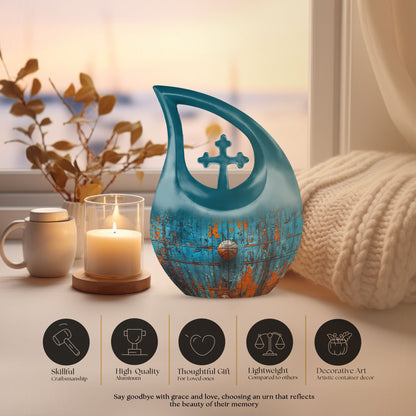 Affordable 10-inch Cross Drop Urn