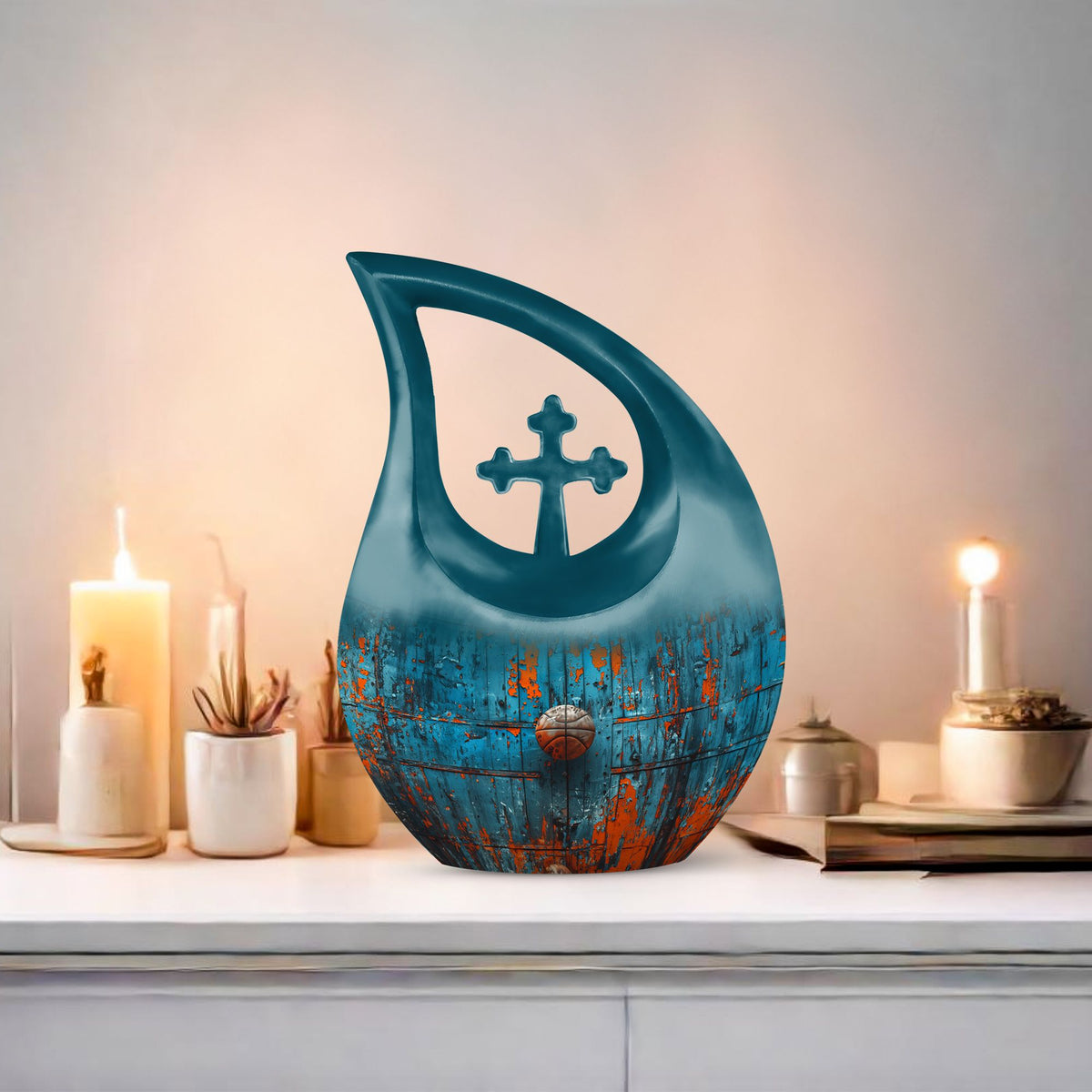 Affordable 10-inch Cross Drop Urn