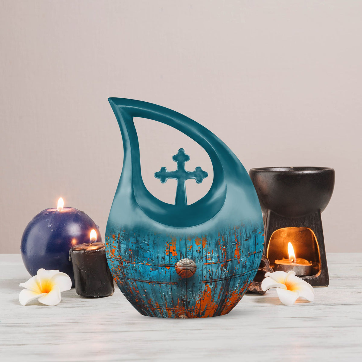 Affordable 10-inch Cross Drop Urn