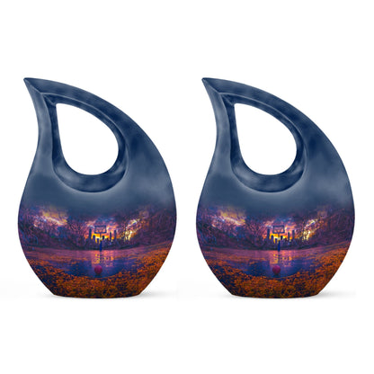 10-inch Basketball Urn with Cross Drop design