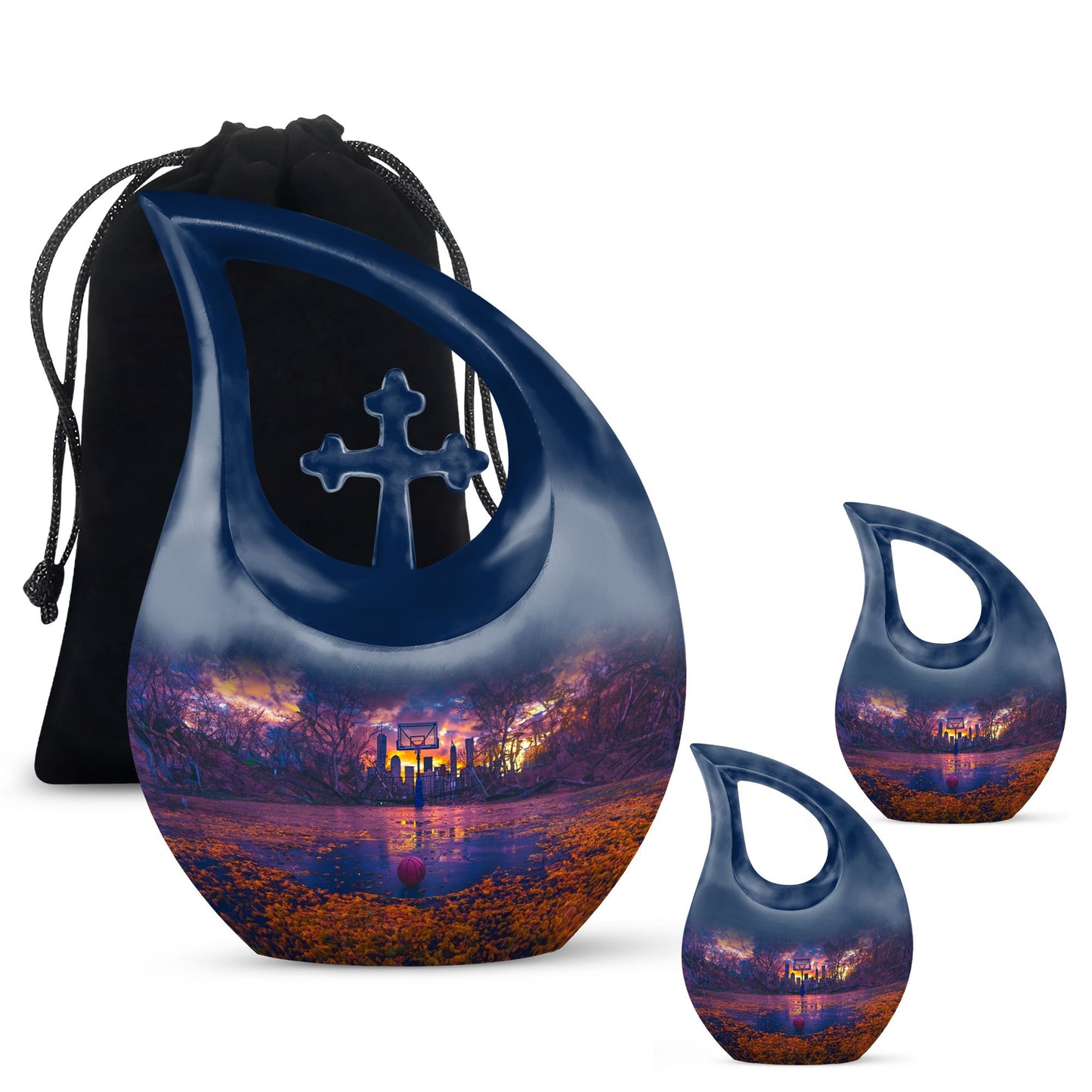 Personalized Religious Cremation Urn for Human Ashes - 10-inch, 200 cu in - Yatskia