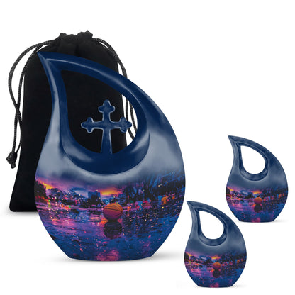 Personalized Basketball Cremation Urn for Human Ashes - 10-inch, 200 cu in - Yatskia