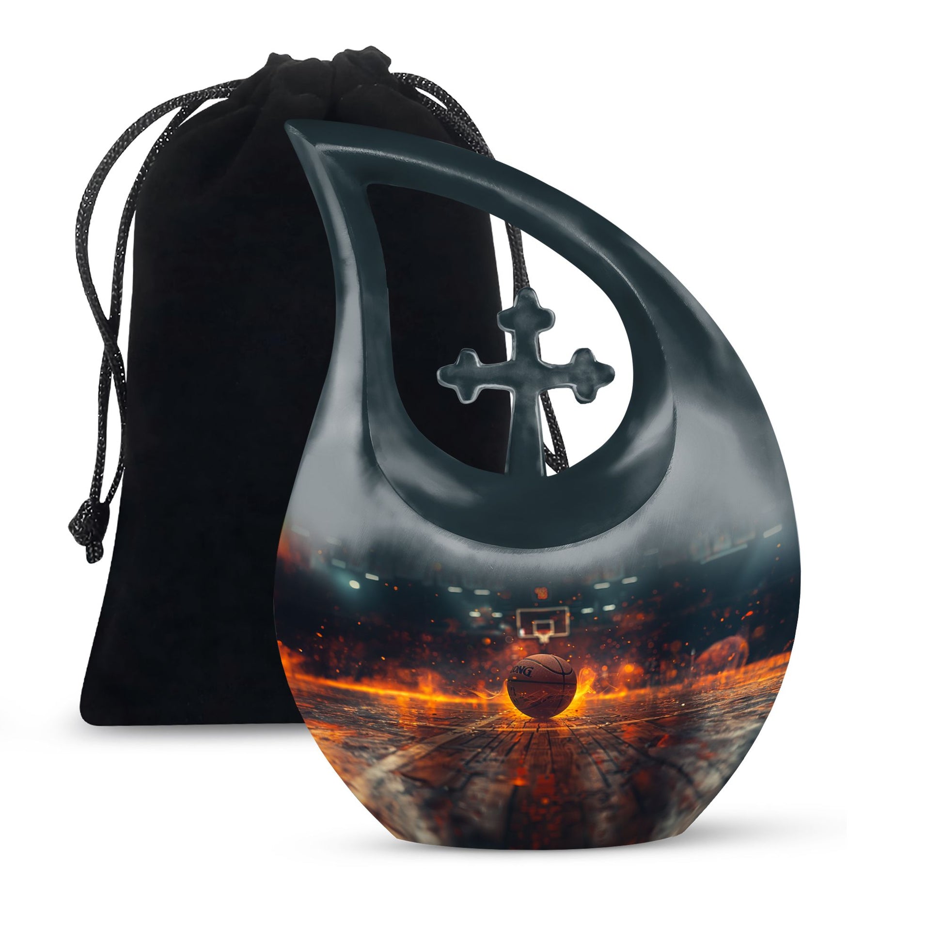 Basketball Theme Large Urn 10 Inch