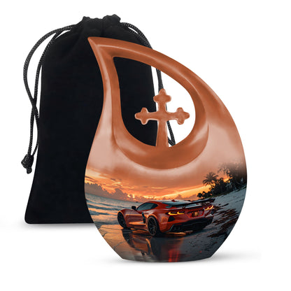 Personalized Car Cremation Urn for Human Ashes - 10-inch, 200 cu in - Yatskia