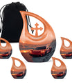 Car Theme Large Urn With 4 Keepsake Urn