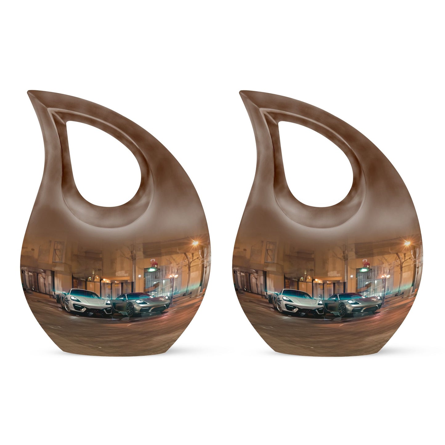 10 Inch Car Urn with Cross Drop design, 