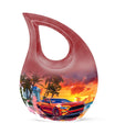 10 inch Car Themed Aluminium Cremation Urn