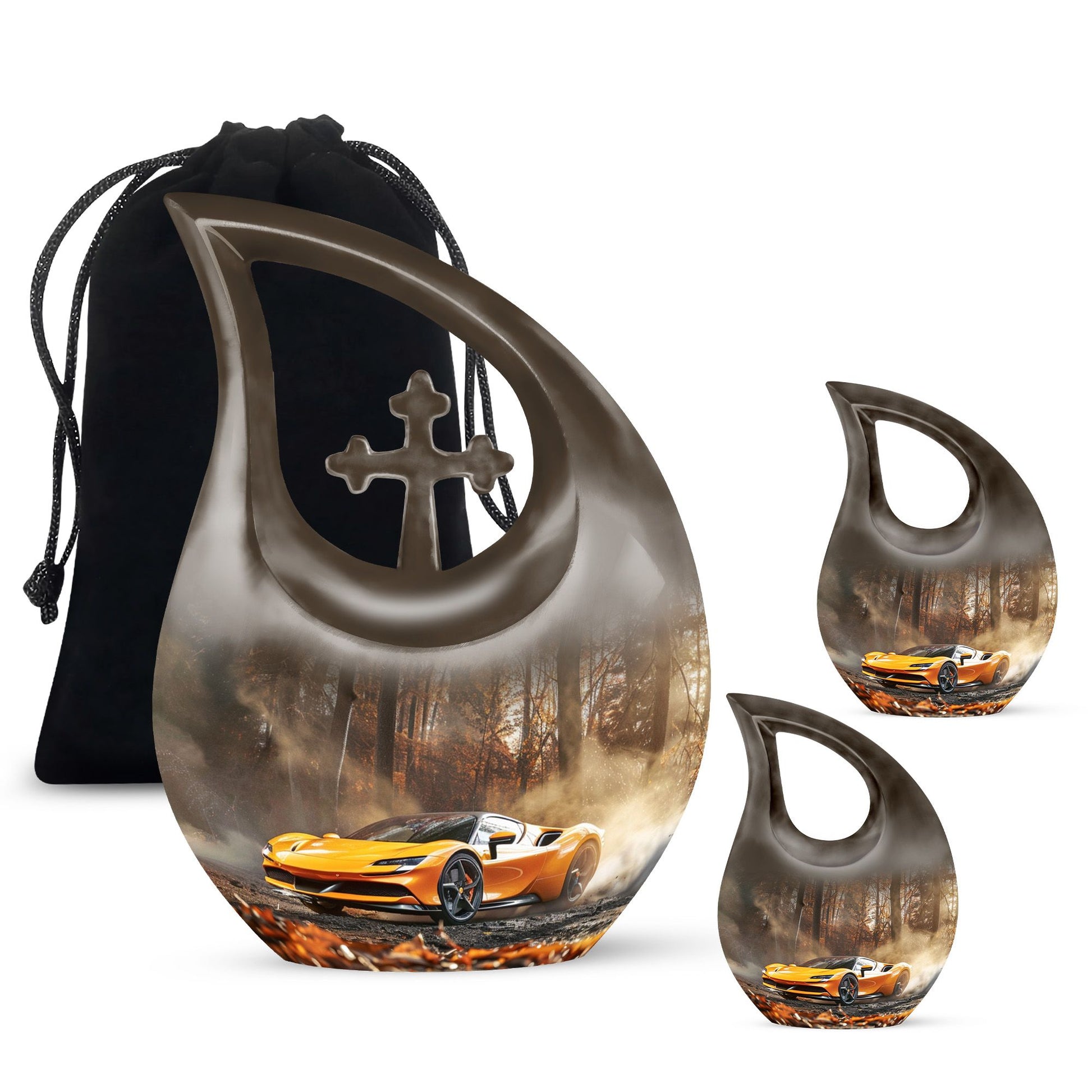 Cross Drop Car Urn - Personalized Cremation Urn For Human