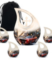 Car Theme Large Urn With 4 Keepsake Urn