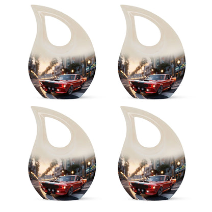 10 inch Car Themed Cross Drop Design Large Urn