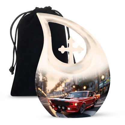 Personalized Car Cremation Urn for Human Ashes - 10-inch, 200 cu in - Yatskia