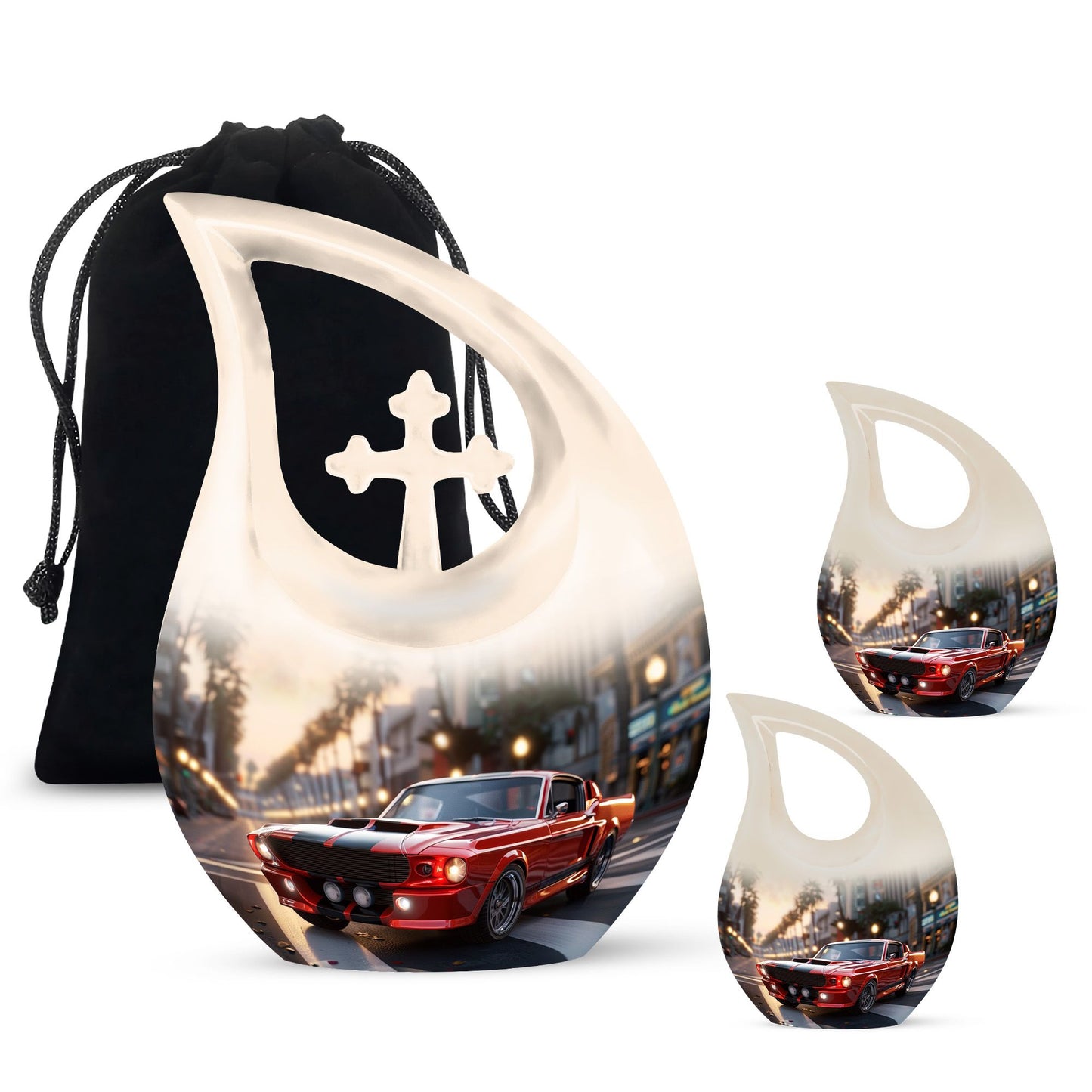 Personalized Car Cremation Urn for Human Ashes - 10-inch, 200 cu in - Yatskia