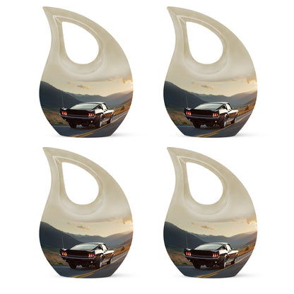 Affordable 10-inch Deer Urn with Cross Drop design
