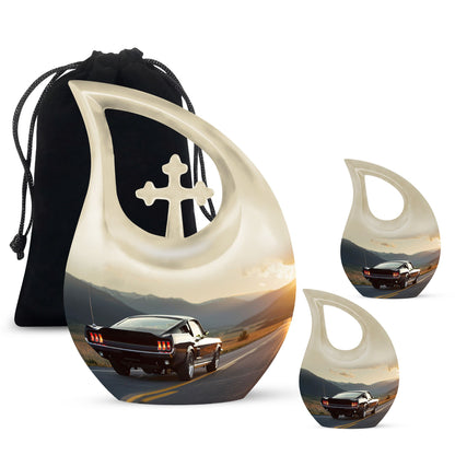 Personalized Car Cremation Urn for Human Ashes - 10-inch, 200 cu in - Yatskia