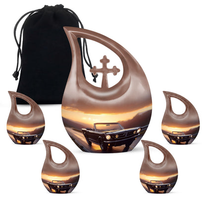 Personalized Car Cremation Urn for Human Ashes - 10-inch, 200 cu in - Yatskia
