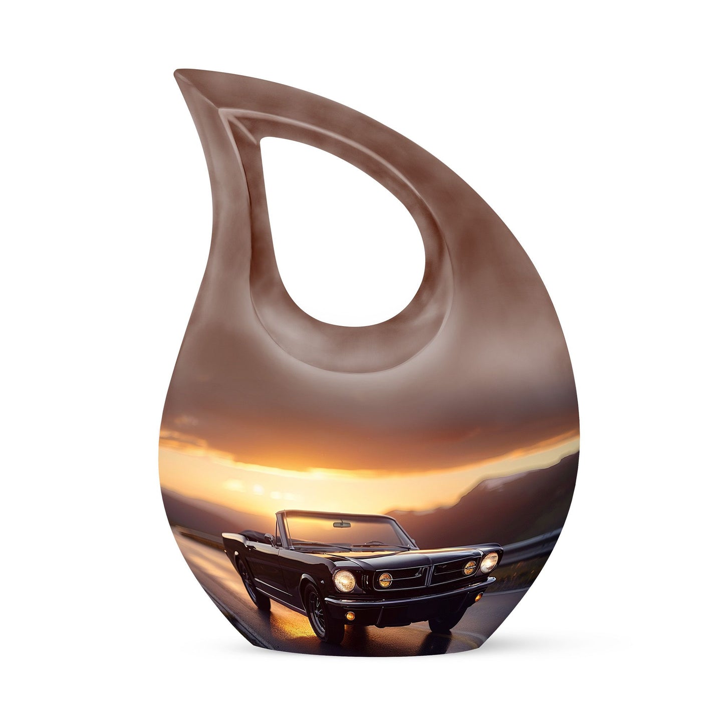 Car-themed 10-inch Cross Drop Large urn, 