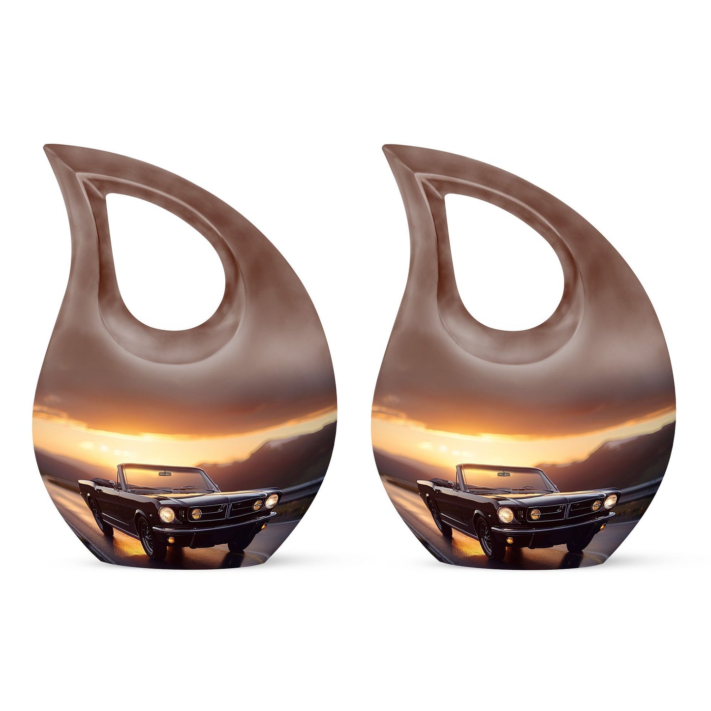 Car-themed 10-inch Cross Drop Large urn, 