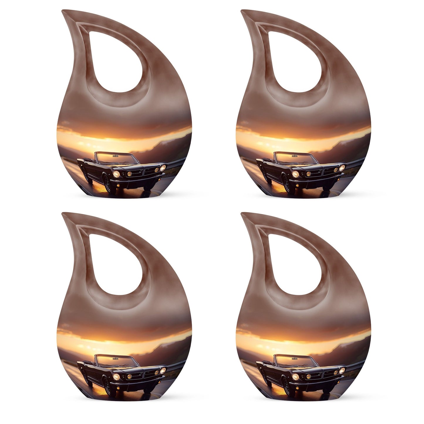 Car-themed 10-inch Cross Drop Large urn, 