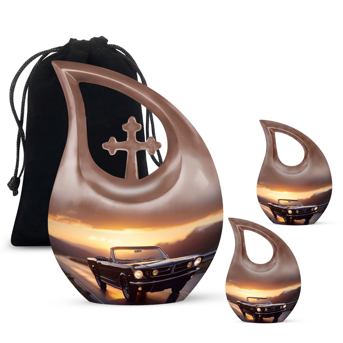 Personalized Car Cremation Urn for Human Ashes - 10-inch, 200 cu in - Yatskia