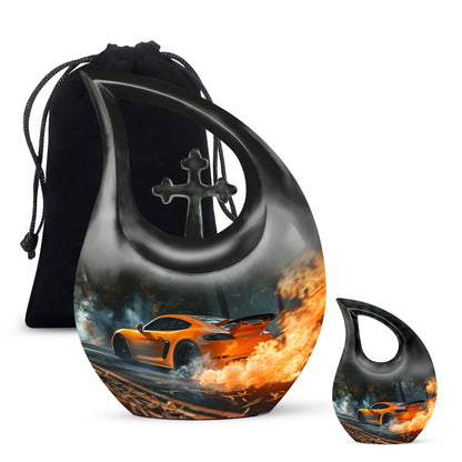 Car Theme Large Urn With 1 Keepsake Urn