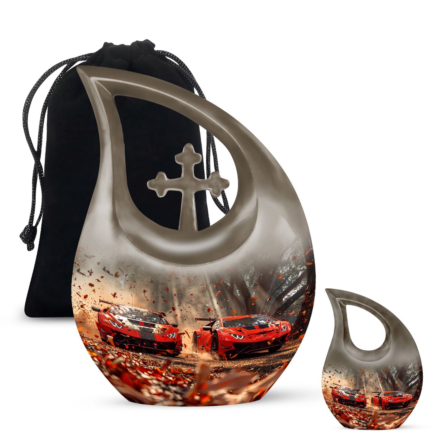 Personalized Car Cremation Urn for Human Ashes - 10-inch, 200 cu in - Yatskia