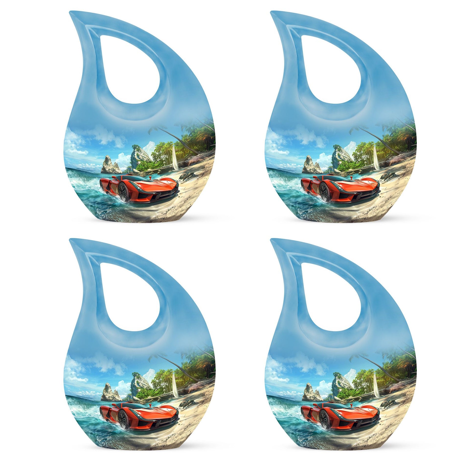 Car Theme 3 Inch Keepsake Pack of 4