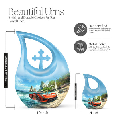 10-inch Car-themed Modern Urn