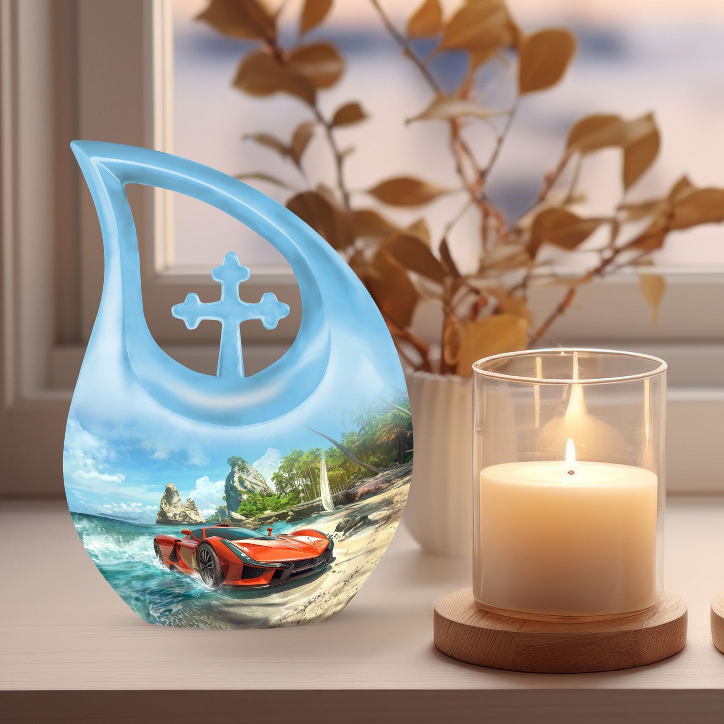 10-inch Car-themed Modern Urn