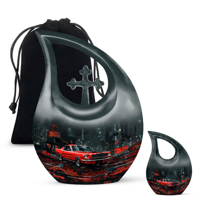 Car Theme Large Urn With 1 Keepsake Urn