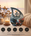 10 Inch Car themed Cross Drop Memorial Urn, 