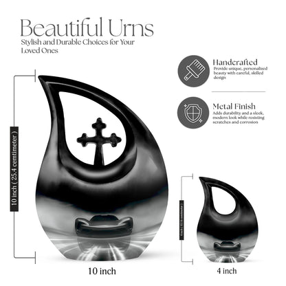 Custom Mom Car Urn,10 inch Aluminium Cross Drop Memorial Urn